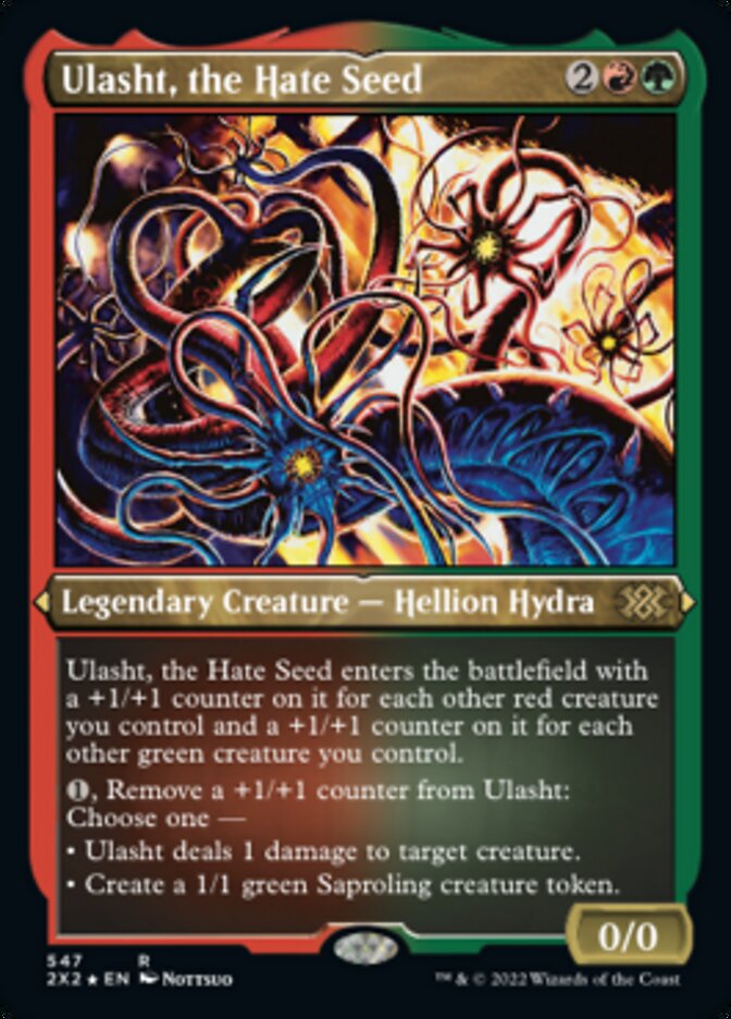 Ulasht, the Hate Seed (Foil Etched) [Double Masters 2022] | The Time Vault CA