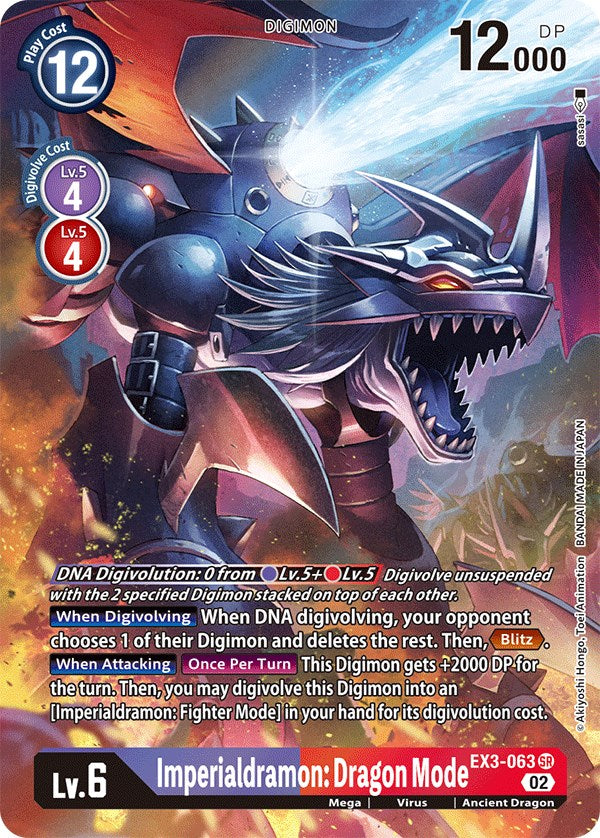 Imperialdramon: Dragon Mode [EX3-063] (Alternate Art) [Draconic Roar] | The Time Vault CA