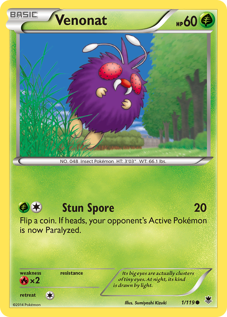 Venonat (1/119) [XY: Phantom Forces] | The Time Vault CA