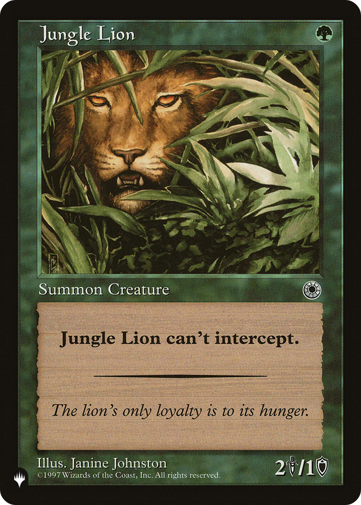 Jungle Lion [The List] | The Time Vault CA