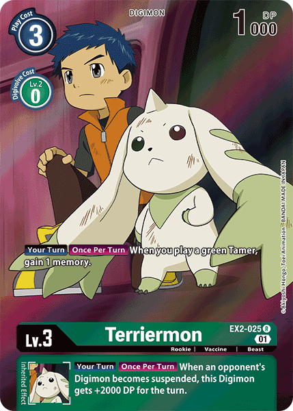 Terriermon [EX2-025] (Alternate Art) [Digital Hazard] | The Time Vault CA