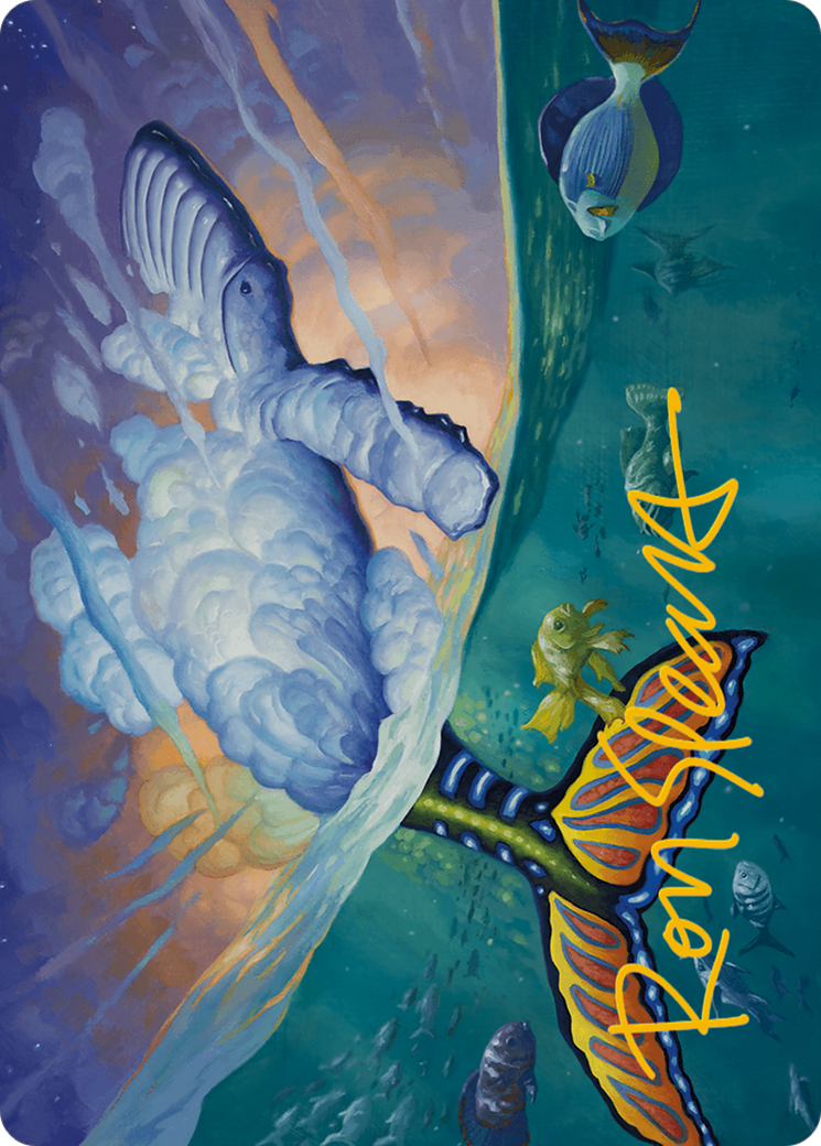 Dreamtide Whale Art Card (Gold-Stamped Signature) [Modern Horizons 3 Art Series] | The Time Vault CA