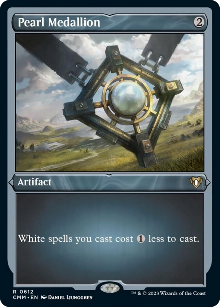 Pearl Medallion (Foil Etched) [Commander Masters] | The Time Vault CA