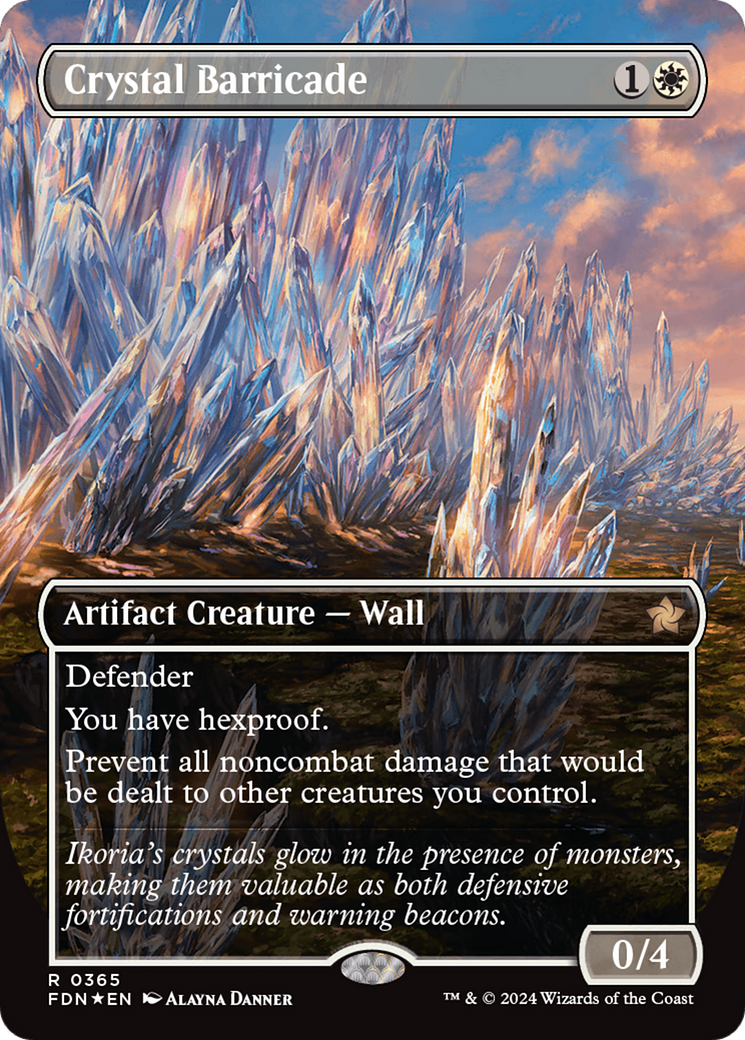 Crystal Barricade (Borderless) (Mana Foil) [Foundations] | The Time Vault CA