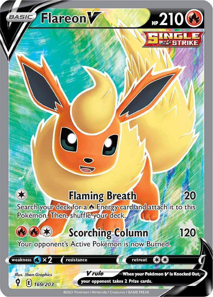 Flareon V (169/203) [Sword & Shield: Evolving Skies] | The Time Vault CA