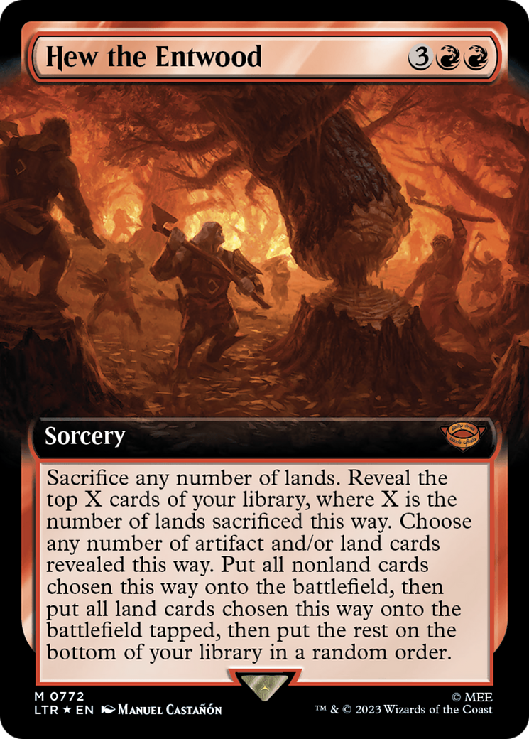 Hew the Entwood (Extended Art) (Surge Foil) [The Lord of the Rings: Tales of Middle-Earth] | The Time Vault CA