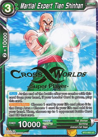 Martial Expert Tien Shinhan (Super Player Stamped) (BT2-083) [Tournament Promotion Cards] | The Time Vault CA