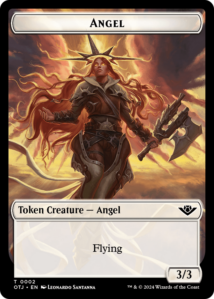 Angel // Plot Double-Sided Token [Outlaws of Thunder Junction Tokens] | The Time Vault CA