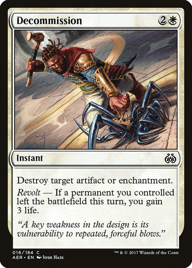 Decommission [Aether Revolt] | The Time Vault CA