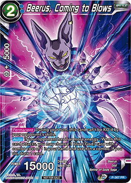 Beerus, Coming to Blows (Unison Warrior Series Boost Tournament Pack Vol. 7) (P-367) [Tournament Promotion Cards] | The Time Vault CA