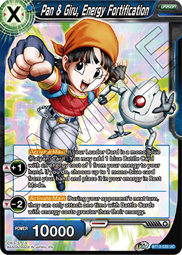 Pan & Giru, Energy Fortification (Uncommon) (BT13-033) [Supreme Rivalry] | The Time Vault CA