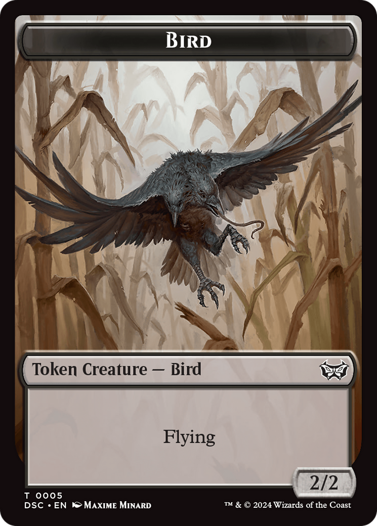 Demon // Bird Double-Sided Token [Duskmourn: House of Horror Commander Tokens] | The Time Vault CA