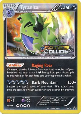 Tyranitar (XY130) (Staff) [XY: Black Star Promos] | The Time Vault CA