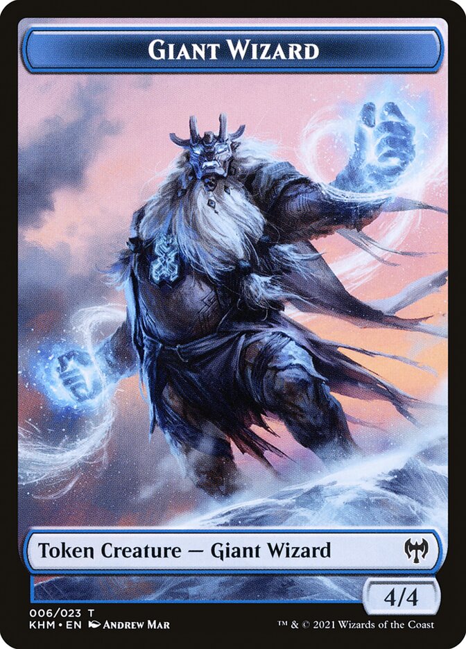 Dwarf Berserker // Giant Wizard Double-Sided Token [Kaldheim Tokens] | The Time Vault CA