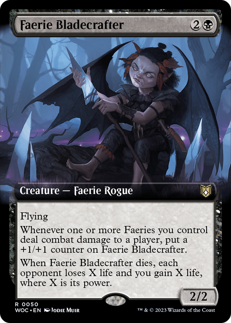 Faerie Bladecrafter (Extended Art) [Wilds of Eldraine Commander] | The Time Vault CA