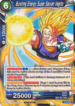 Bursting Energy Super Saiyan Vegito (Foil) (P-014) [Promotion Cards] | The Time Vault CA