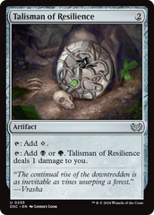 Talisman of Resilience [Duskmourn: House of Horror Commander] | The Time Vault CA