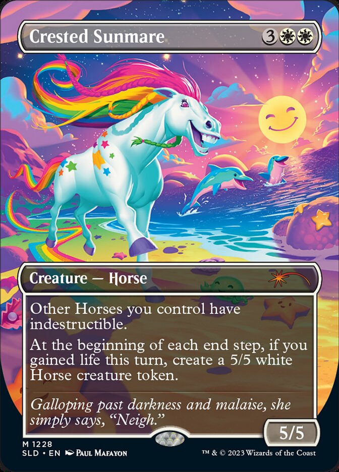 Crested Sunmare (Borderless) [Secret Lair Drop Series] | The Time Vault CA