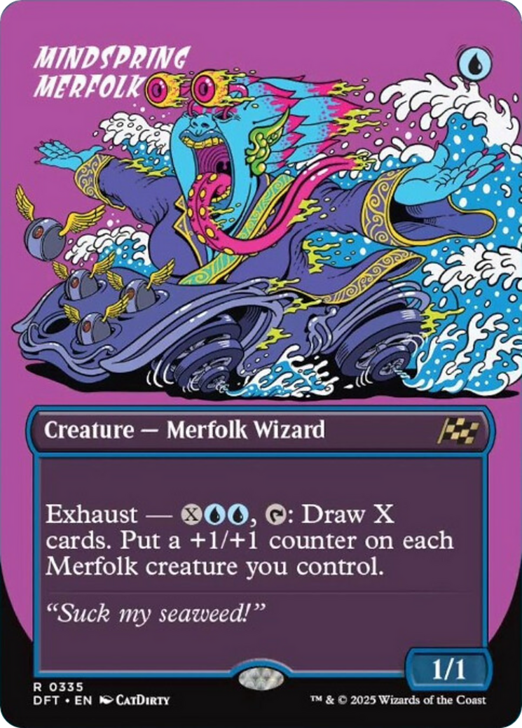 Mindspring Merfolk (Borderless) [Aetherdrift] | The Time Vault CA