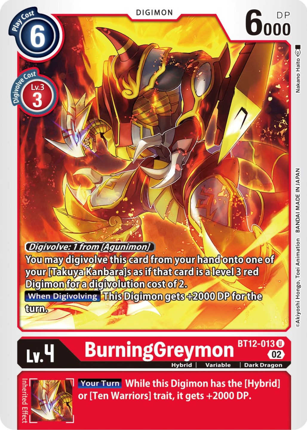 BurningGreymon [BT12-013] [Across Time] | The Time Vault CA