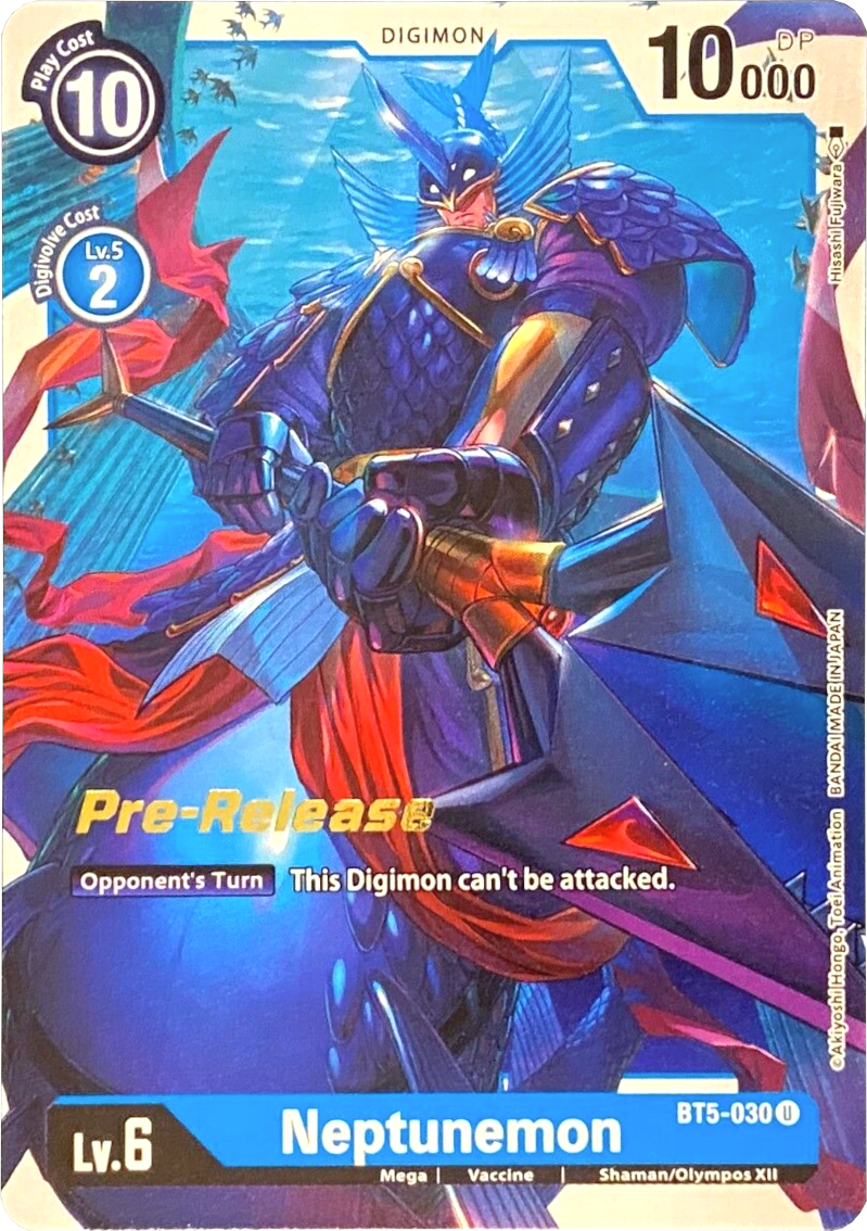 Neptunemon [BT5-030] [Battle of Omni Pre-Release Promos] | The Time Vault CA
