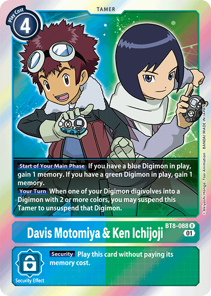 Davis Motomiya & Ken Ichijoji [BT8-088] [New Awakening] | The Time Vault CA