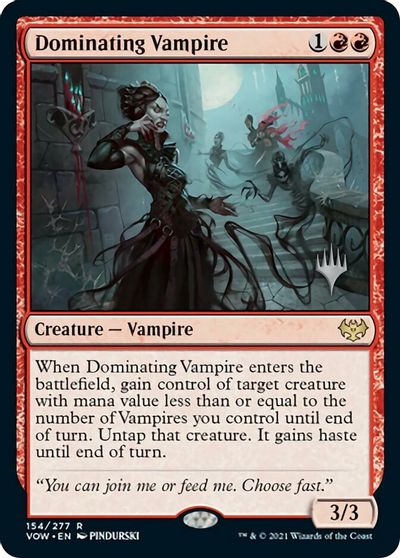 Dominating Vampire (Promo Pack) [Innistrad: Crimson Vow Promos] | The Time Vault CA