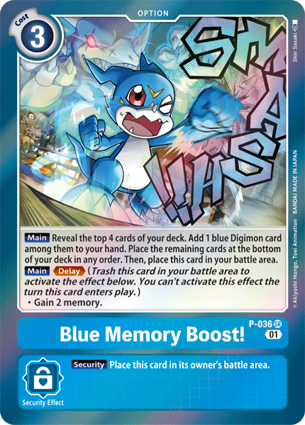 Blue Memory Boost! [P-036] [Promotional Cards] | The Time Vault CA