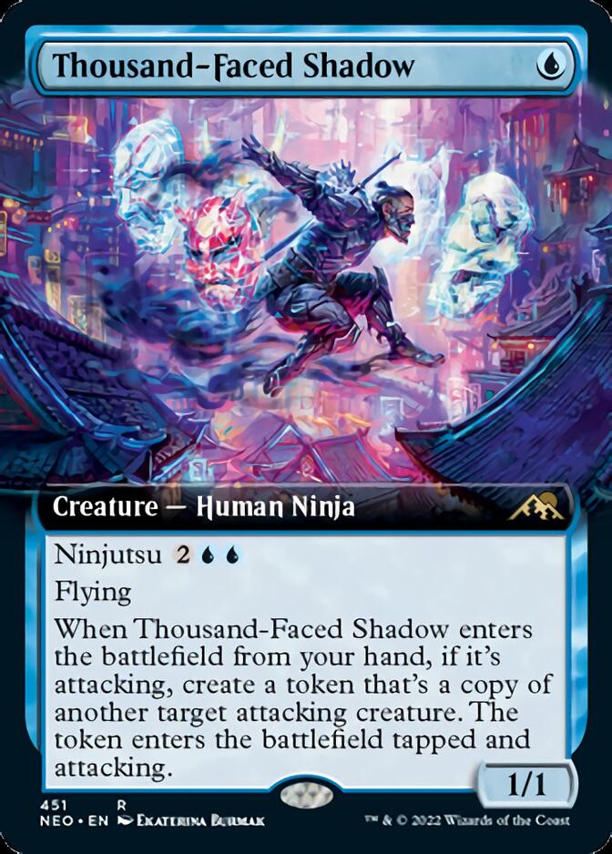 Thousand-Faced Shadow (Extended Art) [Kamigawa: Neon Dynasty] | The Time Vault CA