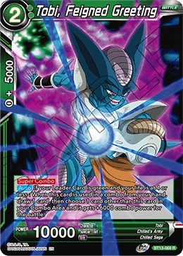 Tobi, Feigned Greeting (Rare) (BT13-068) [Supreme Rivalry] | The Time Vault CA