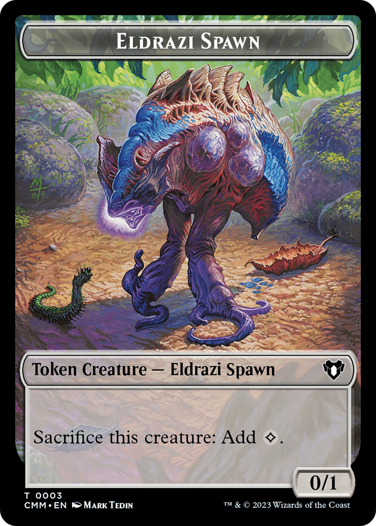 Eldrazi Spawn // Dragon (0021) Double-Sided Token [Commander Masters Tokens] | The Time Vault CA