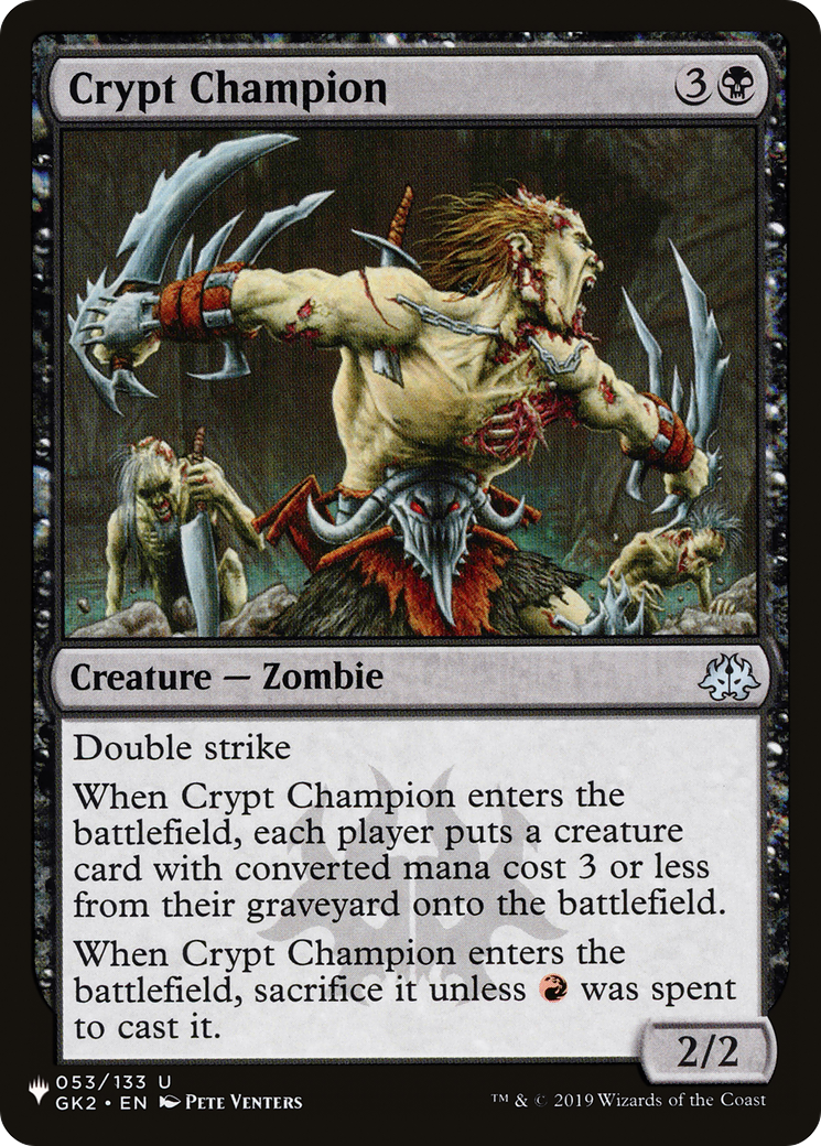 Crypt Champion [The List] | The Time Vault CA