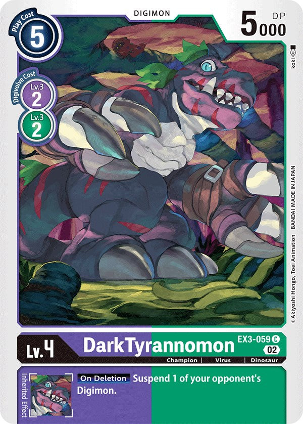 DarkTyrannomon [EX3-059] [Draconic Roar] | The Time Vault CA