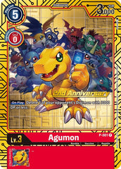 Agumon [P-001] (2nd Anniversary Card Set) [Promotional Cards] | The Time Vault CA