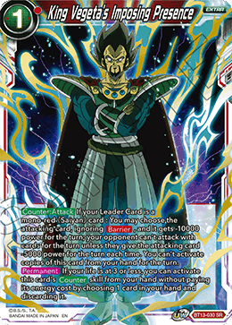 King Vegeta's Imposing Presence (BT13-030) [Supreme Rivalry] | The Time Vault CA