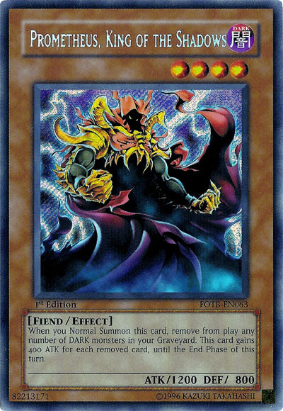 Prometheus, King of the Shadows [FOTB-EN063] Secret Rare | The Time Vault CA