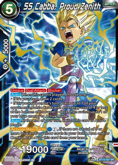 SS Cabba, Proud Zenith (BT15-037) [Saiyan Showdown] | The Time Vault CA