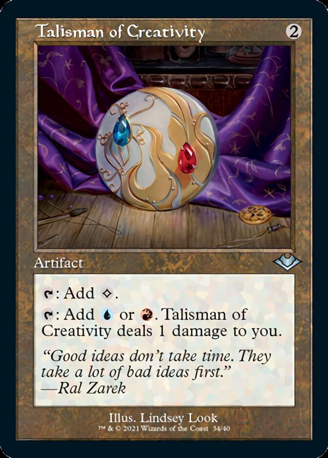 Talisman of Creativity (Retro Foil Etched) [Modern Horizons] | The Time Vault CA