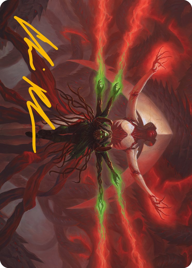 All Will Be One Art Card (Gold-Stamped Signature) [Phyrexia: All Will Be One Art Series] | The Time Vault CA
