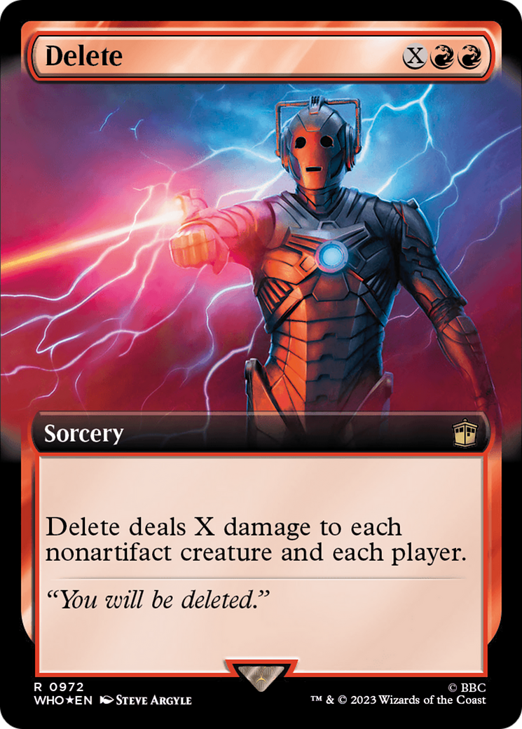 Delete (Extended Art) (Surge Foil) [Doctor Who] | The Time Vault CA