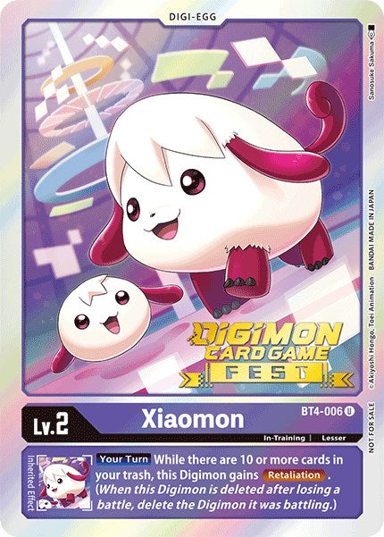 Xiaomon [BT4-006] (Digimon Card Game Fest 2022) [Great Legend Promos] | The Time Vault CA