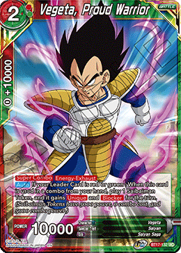 Vegeta, Proud Warrior (BT17-132) [Ultimate Squad] | The Time Vault CA