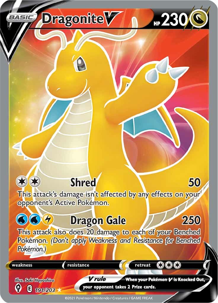 Dragonite V (191/203) [Sword & Shield: Evolving Skies] | The Time Vault CA