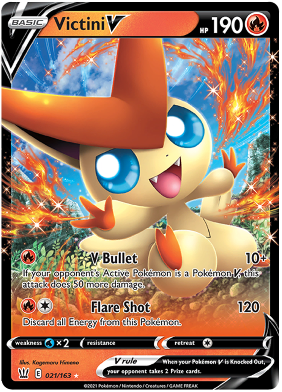 Victini V (021/163) [Sword & Shield: Battle Styles] | The Time Vault CA