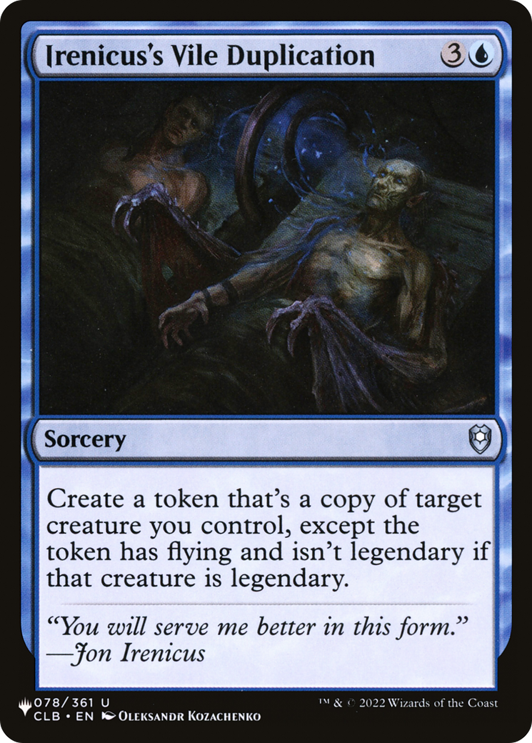 Irenicus's Vile Duplication [The List] | The Time Vault CA