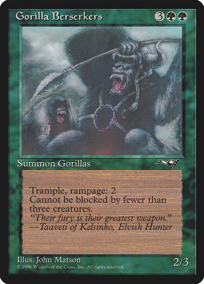 Gorilla Berserkers (Mouths Open) [Alliances] | The Time Vault CA