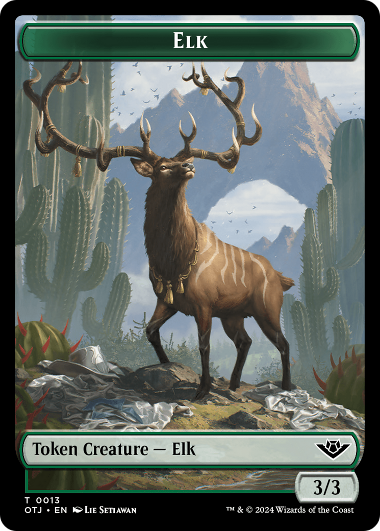 Elk Token [Outlaws of Thunder Junction Tokens] | The Time Vault CA