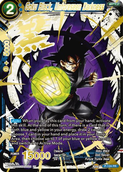 Goku Black, Unforeseen Darkness (Alternate Art) (P-124) [Special Anniversary Set 2021] | The Time Vault CA