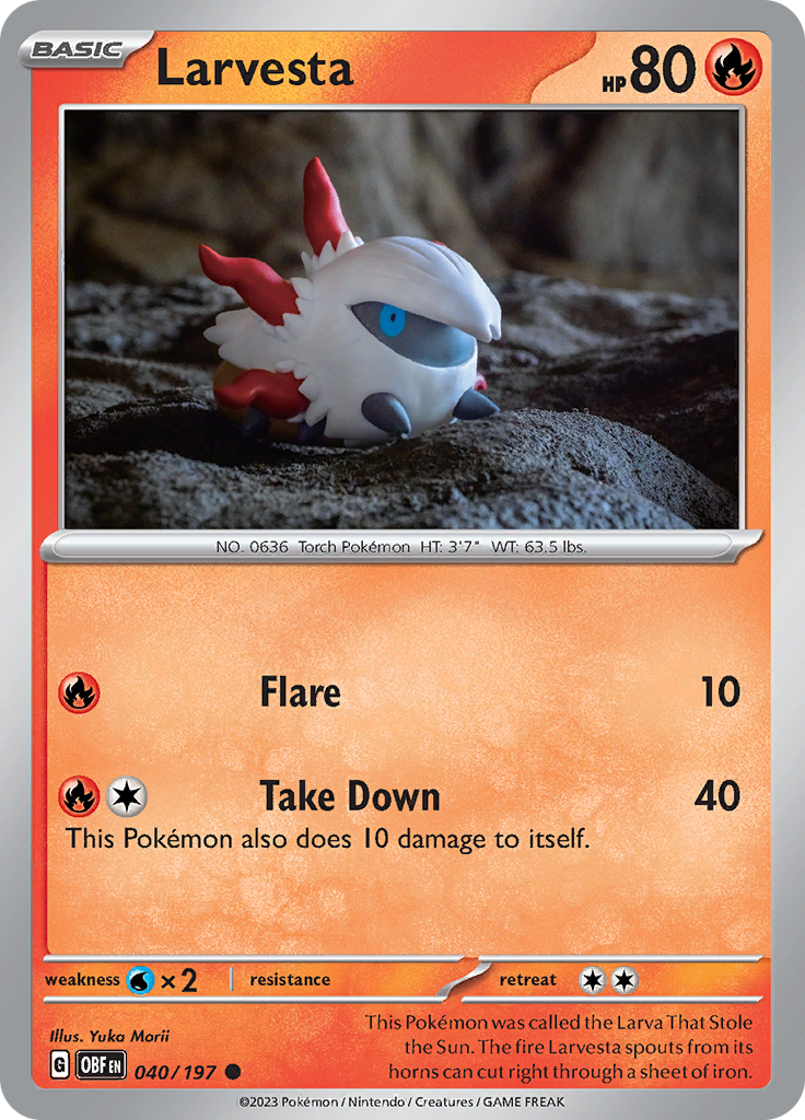 Larvesta (040/197) [Scarlet & Violet: Obsidian Flames] | The Time Vault CA