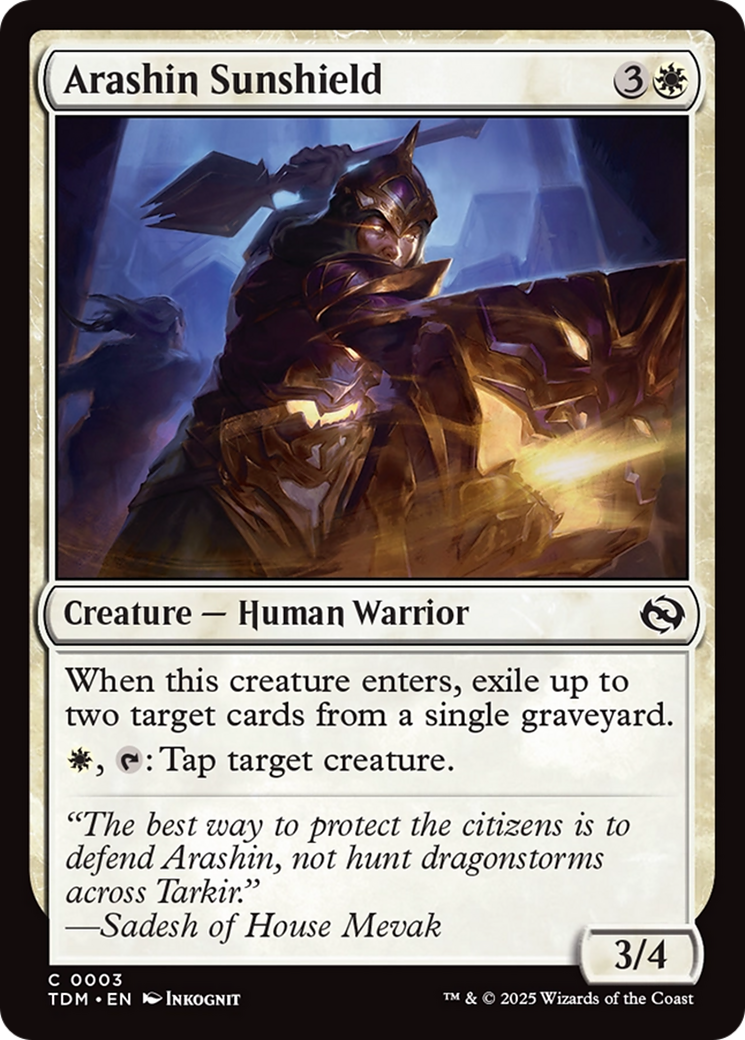 Arashin Sunshield [Tarkir: Dragonstorm] | The Time Vault CA